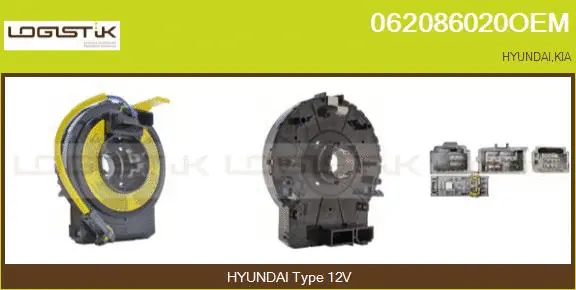 Clockspring, airbag (062086020OEM)