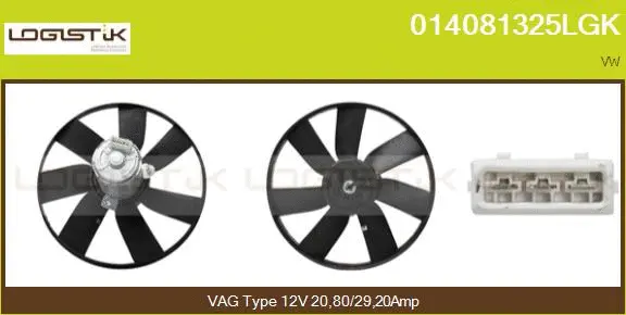 Fan, engine cooling (014081325LGK)