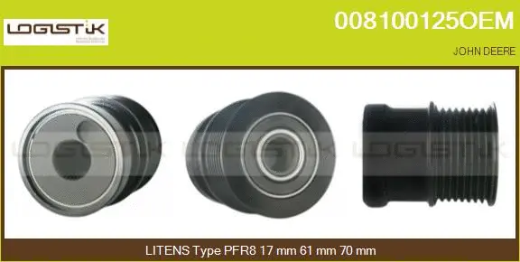 Belt Pulley, alternator (008100125OEM)