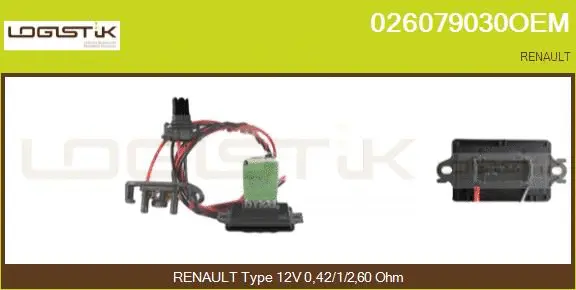 Resistor, interior blower (026079030OEM)