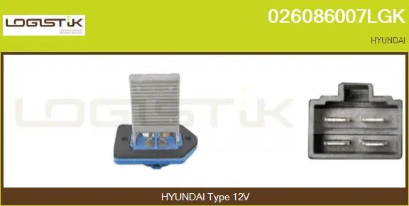 Resistor, interior blower (026086007LGK)