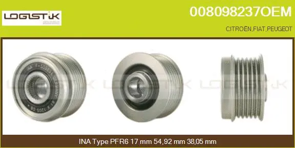 Belt Pulley, alternator (008098237OEM)