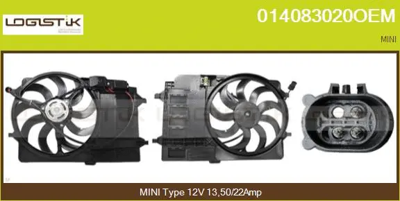 Electric Motor, radiator fan (014083020OEM)