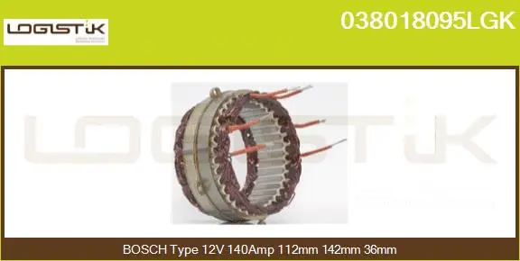 Stator, alternator (038018095LGK)