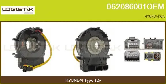 Clockspring, airbag (062086001OEM)