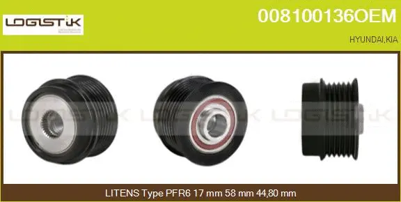 Belt Pulley, alternator (008100136OEM)