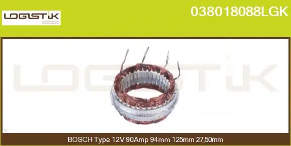 Stator, alternator (038018088LGK)