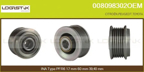 Belt Pulley, alternator (008098302OEM)