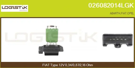 Resistor, interior blower (026082014LGK)