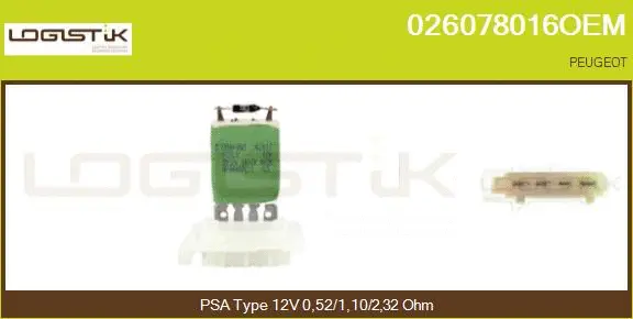Resistor, interior blower (026078016OEM)