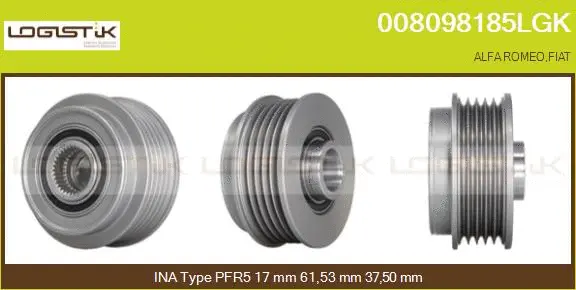 Belt Pulley, alternator (008098185LGK)