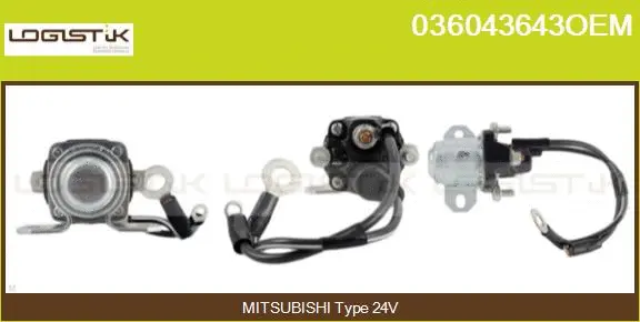 Solenoid Switch, starter (036043643OEM)