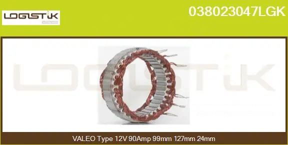 Stator, alternator (038023047LGK)