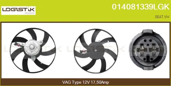 Fan, engine cooling (014081339LGK)