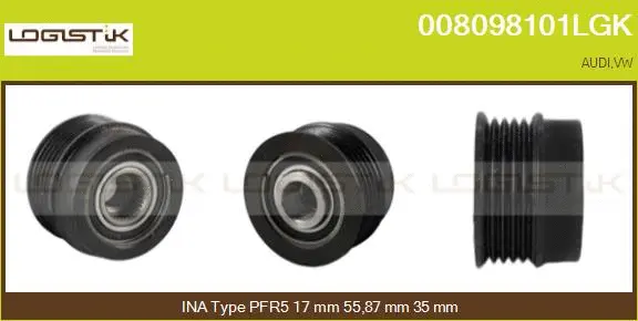 Belt Pulley, alternator (008098101LGK)