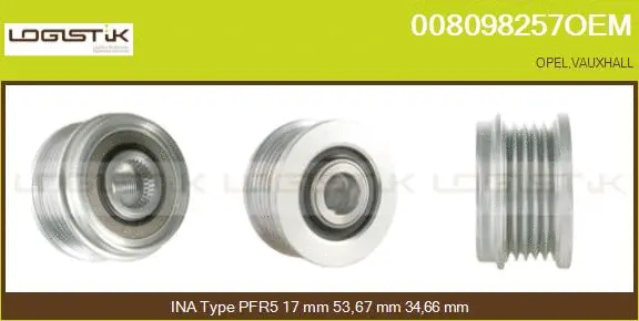 Belt Pulley, alternator (008098257OEM)