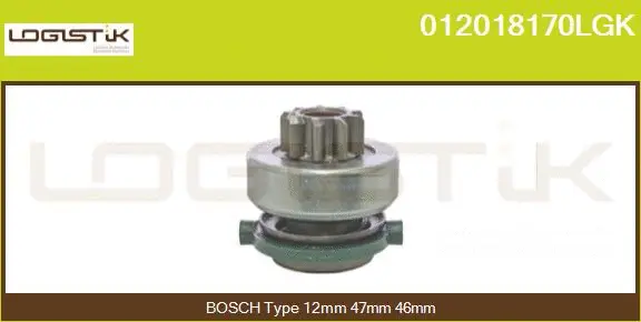 Pinion, starter (012018170LGK)