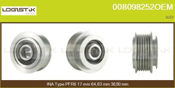 Belt Pulley, alternator (008098252OEM)