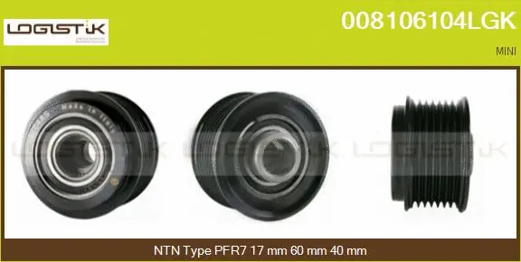 Belt Pulley, alternator (008106104LGK)