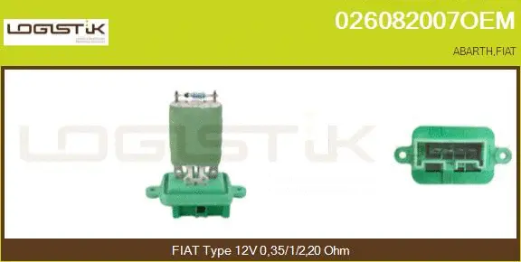 Resistor, interior blower (026082007OEM)