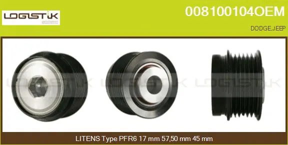 Belt Pulley, alternator (008100104OEM)