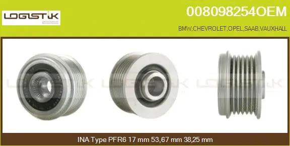 Belt Pulley, alternator (008098254OEM)