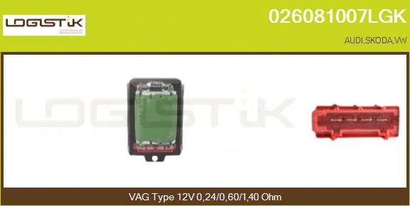 Resistor, interior blower (026081007LGK)