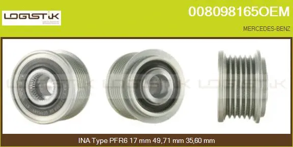 Belt Pulley, alternator (008098165OEM)