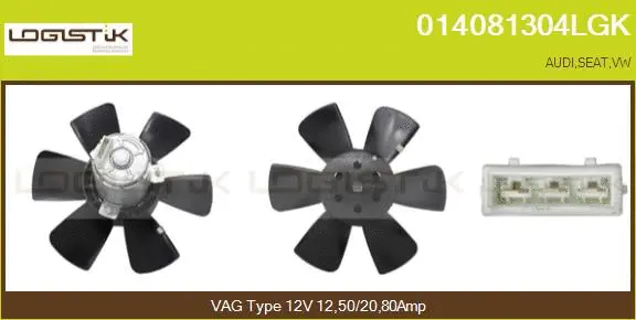 Fan, engine cooling (014081304LGK)