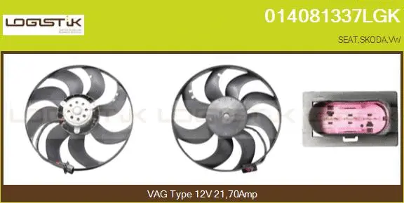 Fan, engine cooling (014081337LGK)