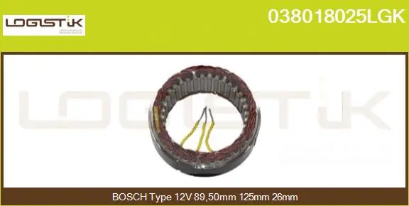 Stator, alternator (038018025LGK)