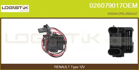Resistor, interior blower (026079017OEM)