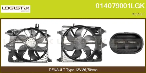 Electric Motor, radiator fan (014079001LGK)