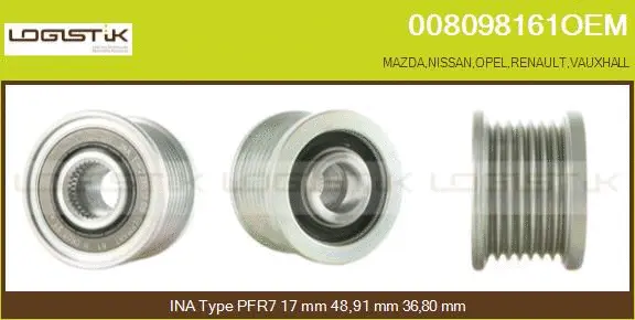 Belt Pulley, alternator (008098161OEM)