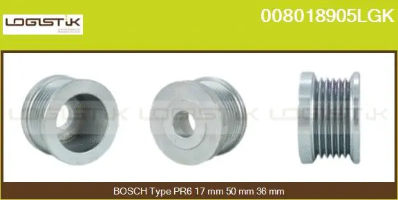 Belt Pulley, alternator (008018905LGK)