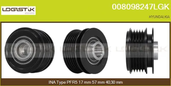 Belt Pulley, alternator (008098247LGK)