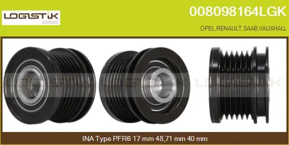 Belt Pulley, alternator (008098164LGK)