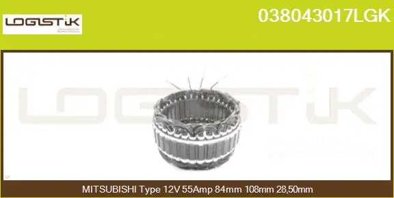 Stator, alternator (038043017LGK)