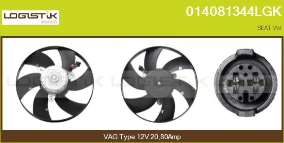 Fan, engine cooling (014081344LGK)