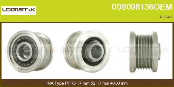 Belt Pulley, alternator (008098136OEM)