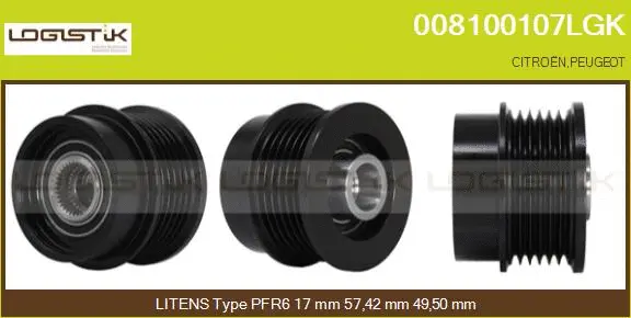 Belt Pulley, alternator (008100107LGK)