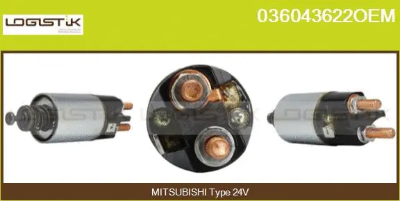 Solenoid Switch, starter (036043622OEM)