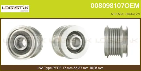 Belt Pulley, alternator (008098107OEM)