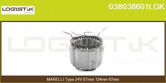 Stator, alternator (038038601LGK)