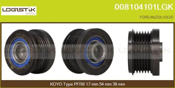 Belt Pulley, alternator (008104101LGK)