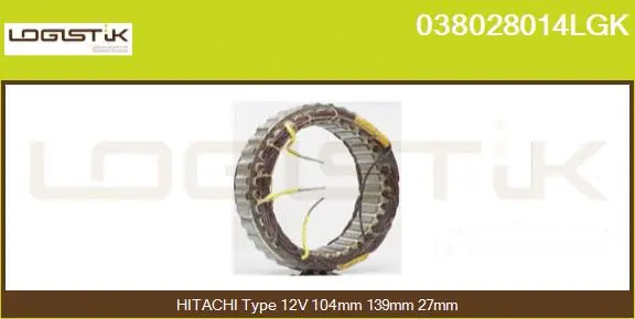 Stator, alternator (038028014LGK)