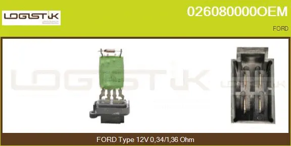 Resistor, interior blower (026080000OEM)