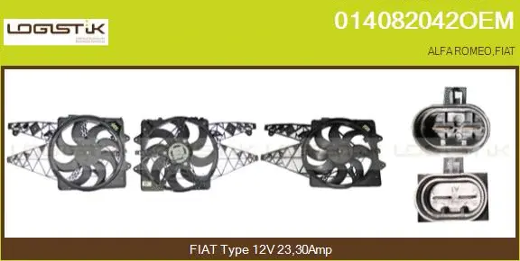 Electric Motor, radiator fan (014082042OEM)