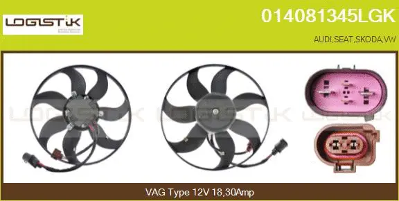 Fan, engine cooling (014081345LGK)