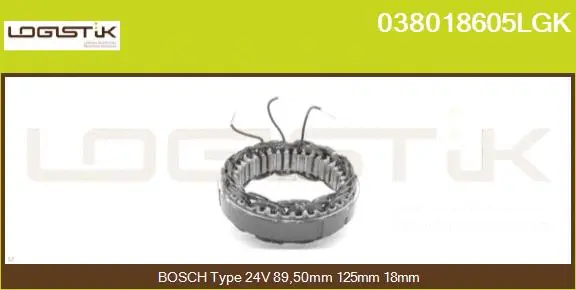 Stator, alternator (038018605LGK)